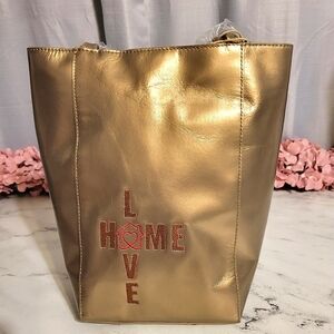 NWT HOBO RARE LE The Giving Tote Metallic Copper Shoulder Tote Leather Bag